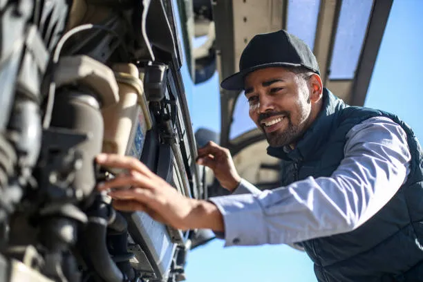 Diesel Truck Service Technicians at work